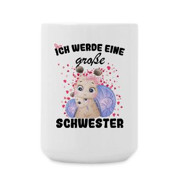 Nachwuchs Verkünden Ich Werde Große Schwester 2027 - Große Tasse 440 ml - Weiß - Vorne