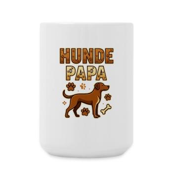 Hunde Papa Shirt für Gassigänger & Hundeliebhaber - Große Tasse 440 ml - Weiß - Vorne