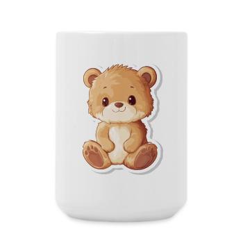 Cute Bear – Gift Idea for Forest & Animal Fans - Large Mug 440 ml - white - Front