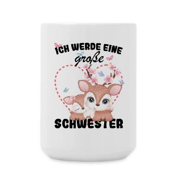 Nachwuchs Verkünden Ich Werde Große Schwester 2027 - Große Tasse 440 ml - Weiß - Vorne