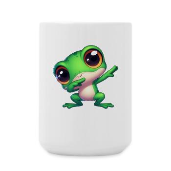 Niedlicher Frosch Dab Gamer Tierschutz Cartoon - Große Tasse 440 ml - Weiß - Vorne