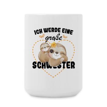 Nachwuchs Verkünden Ich Werde Große Schwester 2027 - Große Tasse 440 ml - Weiß - Vorne