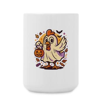 Geisterhuhn Trick-or-Treat Halloween - Große Tasse 440 ml - Weiß - Vorne