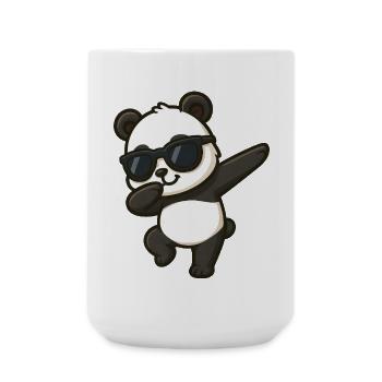 Cool Panda Sunglasses Dancing Dab Cartoon Kids - Large Mug 440 ml - white - Front