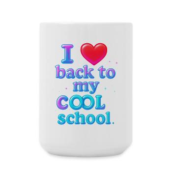 Neon Retro Back to School Design - Large Mug 440 ml - white - Front