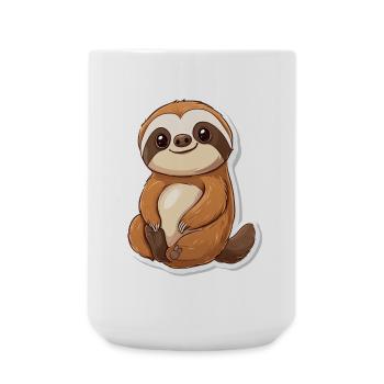 Faultier - Große Tasse 440 ml - Weiß - Vorne