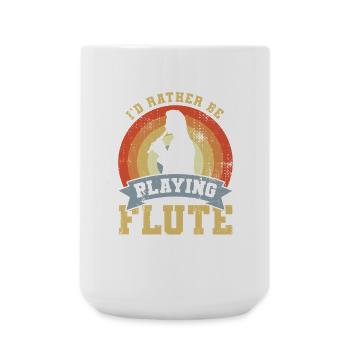 Je préfère jouer de la flûte - Grande tasse 440 ml - blanc - Devant
