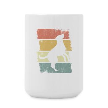 Hund Zeichnung - Große Tasse 440 ml - Weiß - Vorne