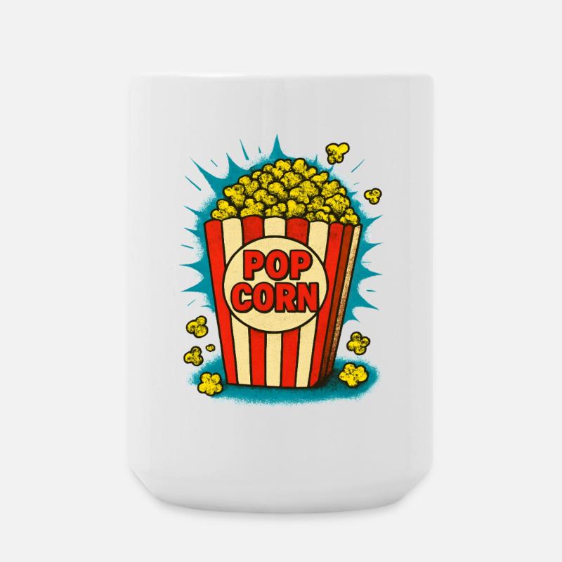 Popcorn - Große Tasse 440 ml - Weiß