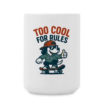 Skater Hund - Große Tasse 440 ml - Weiß - Vorne