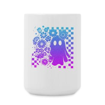 Neon fantôme Halloween cadeau Spooky Party - Grande tasse 440 ml - blanc - Devant