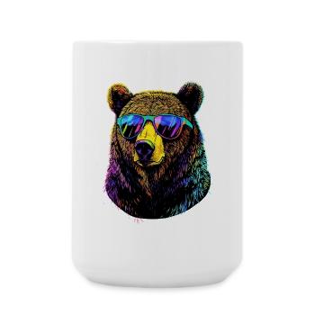 Brown Bear, Grizzly Bear, Bear Brothers, Forest, Wild Bears - Large Mug 440 ml - white - Front