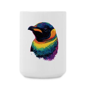 Pinguin Kaiserpinguin Zwergpinguin Süße Pinguine - Große Tasse 440 ml - Weiß - Vorne