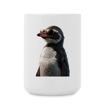 Pinguin Kaiserpinguin Zwergpinguin Süße Pinguine - Große Tasse 440 ml - Weiß - Vorne