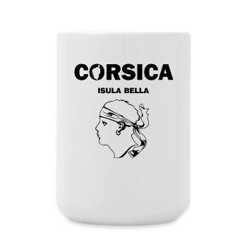 Corsica Isula Bella Corse Pirate France - Large Mug 440 ml - white - Front