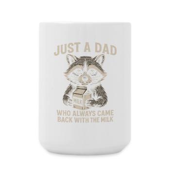 Papa Raccoon Brings Back Milk - Large Mug 440 ml - white - Front