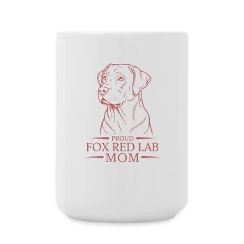 Proud Fox Red Lab Mom - Große Tasse 440 ml - Weiß - Vorne