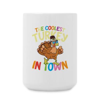The coolest turkey in town - Große Tasse 440 ml - Weiß - Vorne