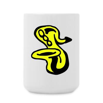 Saxophone - Grande tasse 440 ml - blanc - Devant