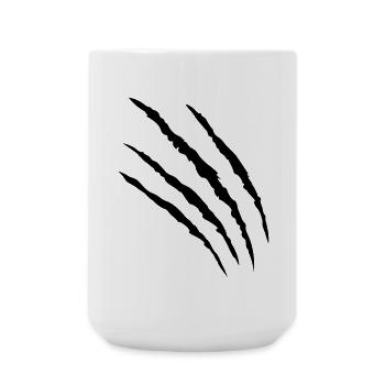 kratzer tatze klaue claws pfote - Large Mug 440 ml - white - Front