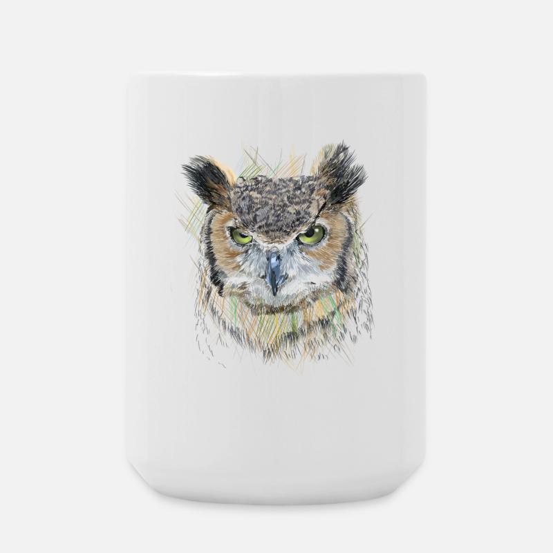 Owl - Large Mug 440 ml - white