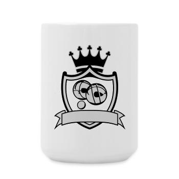 Blason petanque - Große Tasse 440 ml - Weiß - Vorne