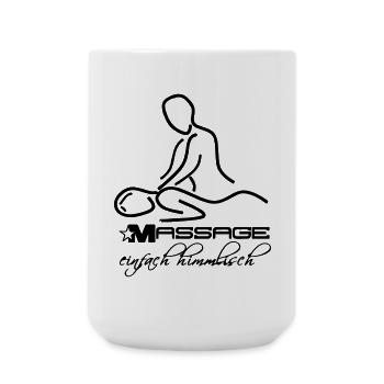 Massage Masseur Physiotherapie Medizin Beruf - Große Tasse 440 ml - Weiß - Vorne