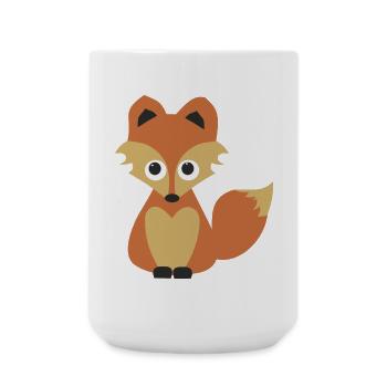 Couleurs rétro de la caricature Fox Câline - Grande tasse 440 ml - blanc - Devant