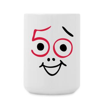 50 ans et toujours frais! - Grande tasse 440 ml - blanc - Devant