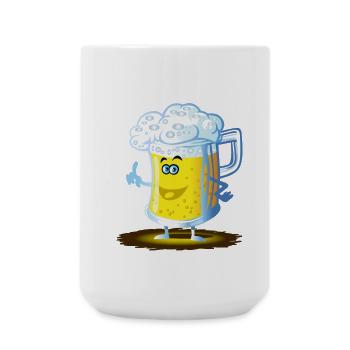 Beer happy toon - Große Tasse 440 ml - Weiß - Vorne