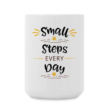 Jeder Moment Strahlt Sternenemblem - Große Tasse 440 ml - Weiß - Vorne