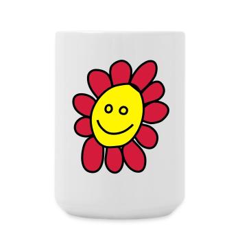 Ich bin eine Blume - Große Tasse 440 ml - Weiß - Vorne