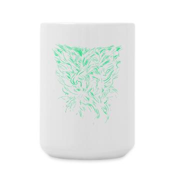 Alien Tribal / abstrakt - Große Tasse 440 ml - Weiß - Vorne