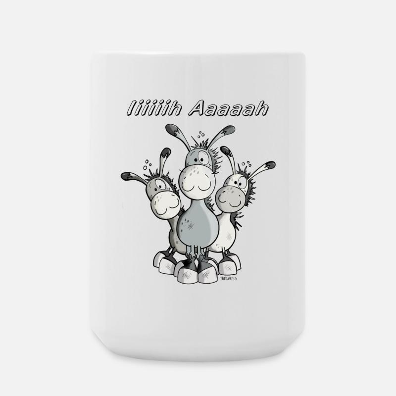 Three Donkeys - Large Mug 440 ml - white