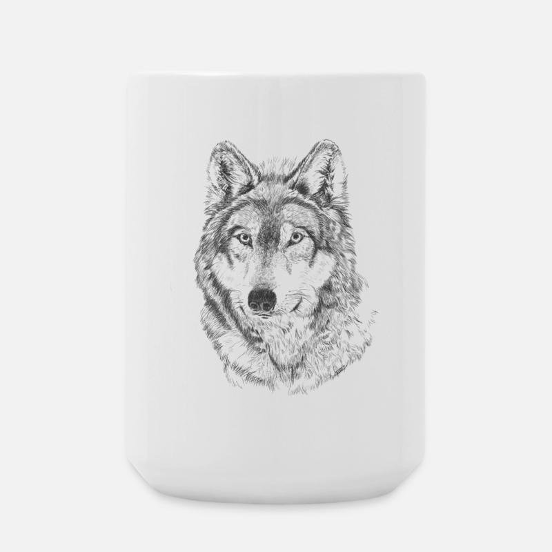 Wolf - Large Mug 440 ml - white
