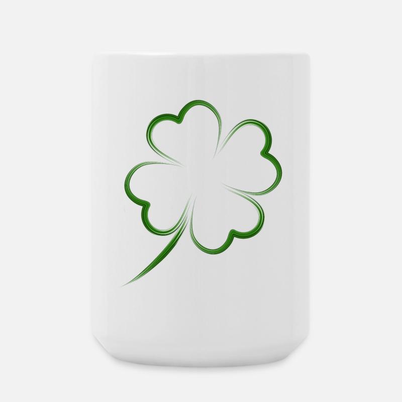 kleeblatt glück - Große Tasse 440 ml - Weiß