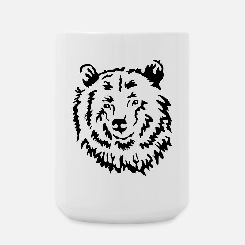 Baer Raubtier - Große Tasse 440 ml - Weiß