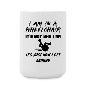 Grâce à mon fauteuil roulant, j’ai la liberté # - Grande tasse 440 ml - blanc - Devant