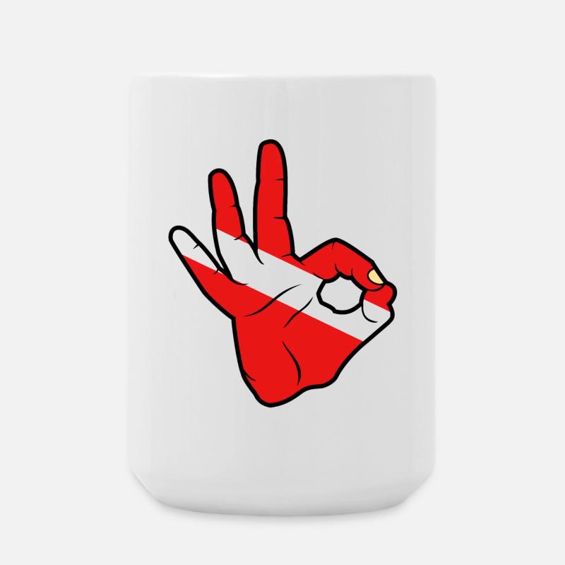 Ok Scuba Diving - Large Mug 440 ml - white