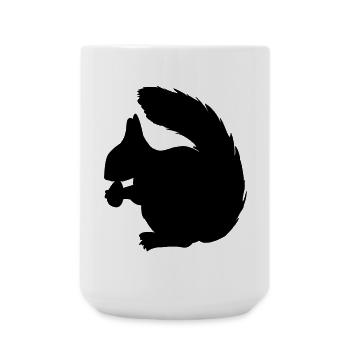 Écureuil avec figure d’ombre de noix - Grande tasse 440 ml - blanc - Devant