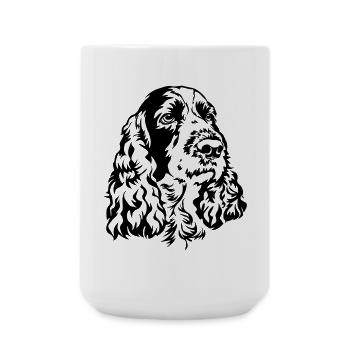 Englischer Springer Spaniel Kopf - Große Tasse 440 ml - Weiß - Vorne