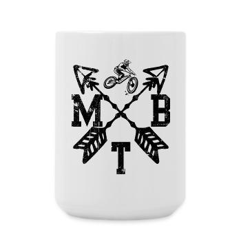 Mtb arrow - Large Mug 440 ml - white - Front