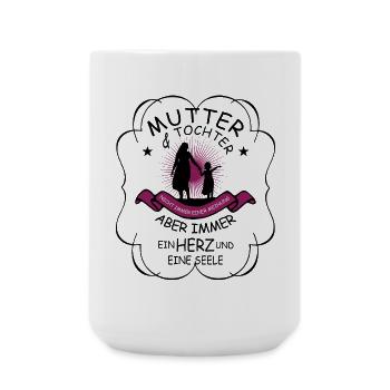 Mutter und Tochter - Große Tasse 440 ml - Weiß - Vorne