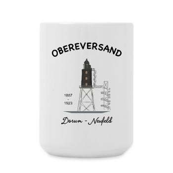Obereversand Lighthouse, Dorum-Neufeld, North Sea - Large Mug 440 ml - white - Front
