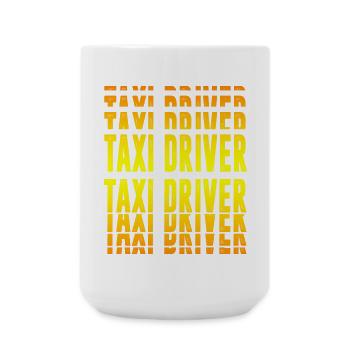 Taxi driver design - Large Mug 440 ml - white - Front