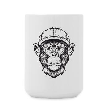 Funky Affe - Große Tasse 440 ml - Weiß - Vorne