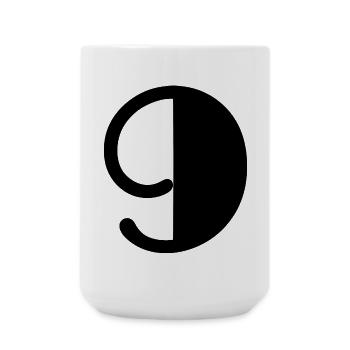 9. 9 YEARS. 9th ANNIVERSARY. BIRTHDAY 9 YEARS. 9 - Large Mug 440 ml - white - Front