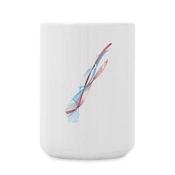 Drapeau du Luxembourg, fierté luxembourgeoise - Grande tasse 440 ml - blanc - Devant