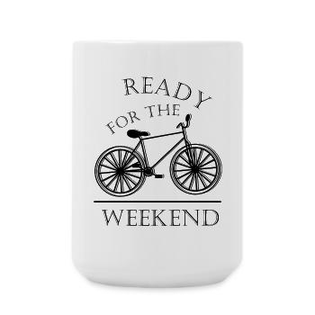 Ready for the Weekend | Geschenkidee - Große Tasse 440 ml - Weiß - Vorne
