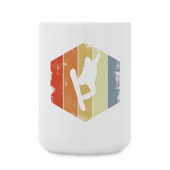 Vintage Snowboarder - Large Mug 440 ml - white - Front